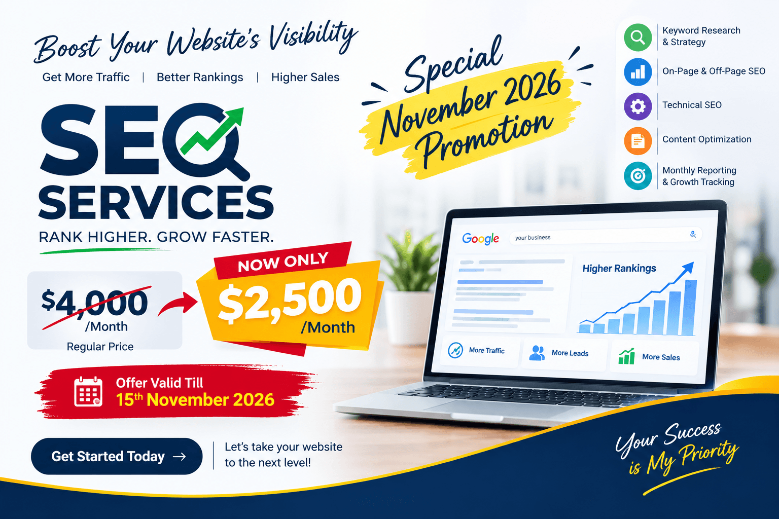 SEO Services November 2026 Promotion Banner